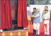  ?? PTI PHOTO ?? PM Narendra Modi inaugurate­s Dr Ambedkar Internatio­nal Centre in New Delhi on Thursday.