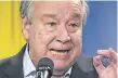  ??  ?? ANTONIO GUTERRES Secretario general de la ONU