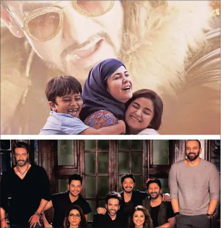 ??  ?? FESTIVITIE­S: The cast of Secret Superstar (above), and Golmaal Again.