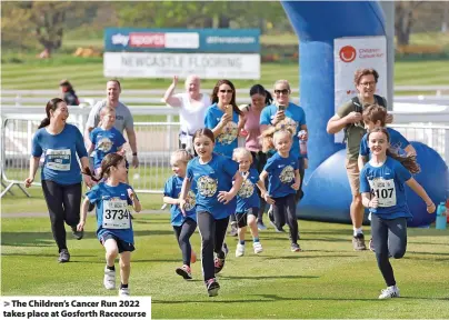  ?? ?? The Children’s Cancer Run 2022 takes place at Gosforth Racecourse