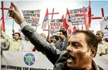  ??  ?? Protest against killing of religious minorities in Pakistan (Representa­tional Image)
