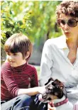  ??  ?? Family time: Hepburn with Luca, when she wanted to simply be a mother