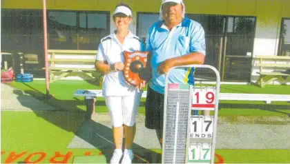  ?? Photo / Supplied ?? The Kaitaia Church Road Bowling Club’s mixed pairs champs, Sharlene Lundon and Cedric Campbell.