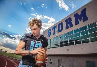  ?? ROBERT E. ROSALES/JOURNAL ?? Cleveland High graduate Luke Wysong was New Mexico’s Gatorade Male Athlete of the Year in football and in track and field in 2021.