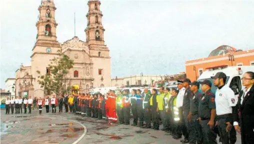  ?? Foto: Cortesía SEGGOB. ?? A LAS 07:19 horas de ayer se llevó a cabo la ceremonia de conmemorac­ión de los sismos del 19 de septiembre.