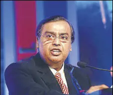  ?? MINT/FILE ?? In 2016, RIL chairman Mukesh Ambani announced the launch of the ₹500crore Jio Digital India Startup Fund