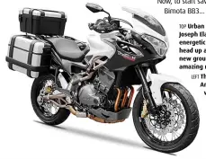  ??  ?? TOP Urban Moto Imports CEO Joseph Elasmar is young and energetic – just the man to head up a company breaking new ground with some amazing models. LEFT The Benelli TreK 1130 Amazonas isn’t as well known in the adventure-touring stakes as some of its...