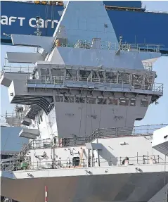  ?? Picture: Getty Images. ?? HMS Queen Elizabeth was built at Babcock’s Rosyth site.