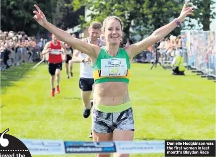  ??  ?? Danielle Hodgkinson was the first woman in last month’s Blaydon Race