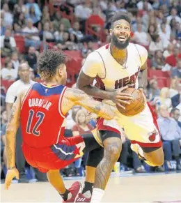  ?? WILFREDO LEE/AP ?? Forward James Johnson is one of three Heat players who will become free agents on July 1. Three others can become free agents if they bypass their player options.