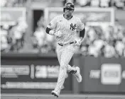  ?? BRAD PENNER USA TODAY NETWORK ?? The Yankees’ Juan Soto rounds the bases after a 2-run home run against the visiting Astros on Wednesday.