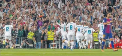  ??  ?? EL ÚLTIMO, BLANCO. El último Real Madrid-Barcelona fue en la Supercopa de España y el Madrid ganó 2-0.