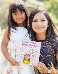  ?? Supplied ?? SHAREEZ Bagaria and her daughter, 4-year-old Luna, with Bagaria’s book Viruses. |
Luna Learns about