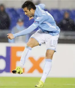  ??  ?? Il trequartis­ta brasiliano Felipe Anderson, 22 anni