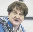  ??  ?? 0 The DUP’S Arlene Foster