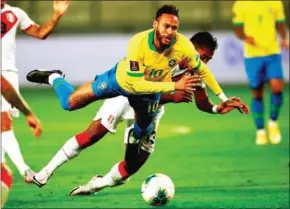  ?? AFP ?? An injured Neymar will sit out Brazil’s game against Venezuela but will travel with the squad in hopes he is ready for Uruguay on November 17.