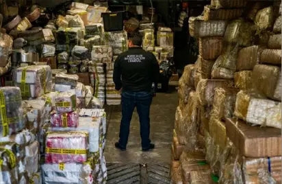  ?? Salwan Georges/Washington Post ?? Hundreds of pounds of seized fentanyl and methamphet­amine in Tijuana, Mexico.