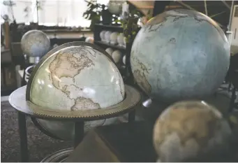  ?? ?? No one knows when the first terrestria­l globe was created, but the oldest known surviving one dates to 1492. No one in Europe knew of the existence of North or South America at the time.