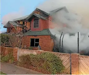  ??  ?? Fire investigat­ors are trying to ascertain the cause of a blaze that ravaged a house in Nayland Rd, Stoke on Saturday morning.