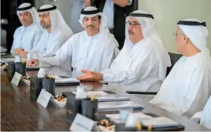  ?? — Supplied photo ?? Sheikh Hamdan bin Rashid Al Maktoum, Deputy Ruler of Dubai, UAE Minister of Finance and FTA Chairman, presiding over the FTA board of directors meeting in Dubai on Tuesday.