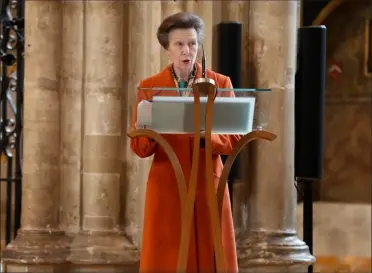  ?? ?? Princess Anne spoke at the centenary service for Benenden School which was held at Canterbury Cathedral
