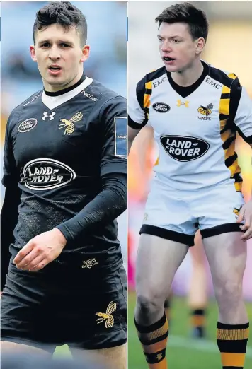  ??  ?? Academy stars Owain James and, right, Will Porter have pledged their futures to Wasps