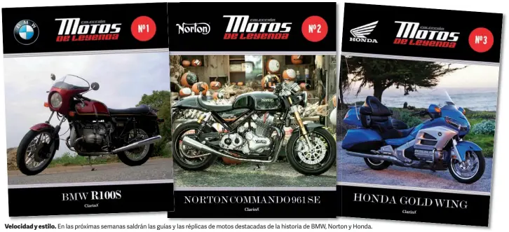  ??  ?? Velocidad y estilo. En las próximas semanas saldrán las guías y las réplicas de motos destacadas de la historia de BMW, Norton y Honda.