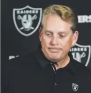  ?? Kelvin Kuo, The Associated Press ?? Oakland Raiders coach Jack Del Rio answers questions Sunday after a loss against the Los Angeles Chargers.