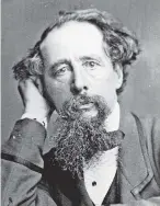  ??  ?? Charles Dickens walked around London streets and peered in families’ windows to get ideas for “A Christmas Carol.” Just 6,000 copies were originally printed.