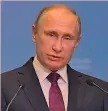  ??  ?? Vladimir Putin, 65, leader russo