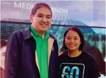  ?? ?? The author with WWF-Philippine­s Executive Director Trin Custodio.