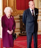  ??  ?? ROYAL SUPPORT: The Queen and Prince Philip have both been vaccinated, Buckingham Palace said