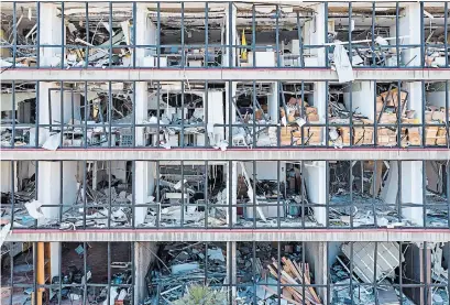  ?? HAYTHAM AL ACHKAR GETTY IMAGES ?? Hundreds of thousands in Beirut have been left homeless, with roughly one in 10 people in the Lebanese capital needing shelter.