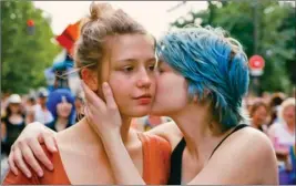  ??  ?? (L-R) Stills from Blue is the Warmest Colour and Interior. Leather Bar