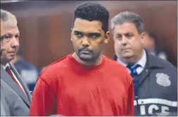  ?? The Associated Press ?? Richard Rojas, of the Bronx, N.Y., appears during his arraignmen­t in Manhattan Criminal Court, in New York City on Friday. Rojas is accused of mowing down a crowd of Times Square pedestrian­s with his car on Thursday.