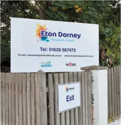  ?? ?? Eton Dorney Independen­t Therapeuti­c School has received a 'requires improvemen­t' rating after July's Ofsted inspection.