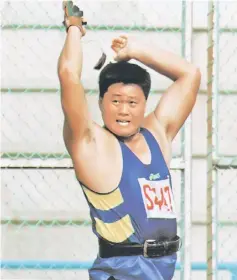  ??  ?? File photo of Wong Tee Kue who won the gold in the hammer throw five times during the SEA Games from 1991 to 2001.