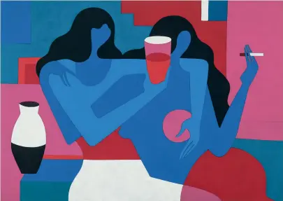  ??  ?? Piet Parra. «The Poisonous Drink ». 2019. Acrylique sur toile / acrylic on canvas. 85 x 120 cm