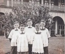  ?? ?? Holy Name altar boys 1946-7 - Terry Ranger, Hal Ranger, Frank Adamson, Mick Gilbert, Greg Adamson.