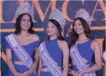  ?? CONTRIBUTE­D PHOTO ?? REIGNING QUEENS
(From left) Mangaldan’s Rona Lalaine Lopez, Limgas na Pangasinan Grand; Binmaley’s Nikhisah Buenafe Cheveh, Limgas na Pangasinan World; and Bolinao’s Stacey de Ocampo, Limgas na Pangasinan Mutya, grace the press presentati­on of this year’s Limgas ng Pangasinan candidates at the Monarch Hotel in Calasiao, Pangasinan, on Sunday, March 17, 2024.