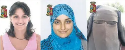  ?? REUTERS ?? Imágenes de la transforma­ción de Maria Giulia Sergio en Fatima al Zahra