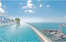  ??  ?? ADDRESS Beach Resort’s infinity pool is the world’s highest infinity pool, according to Guinness World Records. | Address Beach Resort