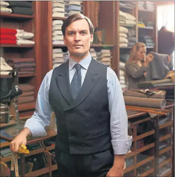  ??  ?? TAILORED FIT: Daniel Fearn at the Stewart Christie shop and workshop. Picture: David Boni for Royal Bank of Scotland