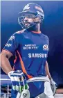  ??  ?? rohit Sharma batted in the MI nets on Monday. — MI Twitter