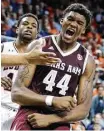  ?? Brynn Anderson / Associated Press ?? Texas A&M’s Robert Williams is coming off a 16-point outing in an upset at No. 8 Auburn.