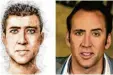  ?? Foto: LKA Niedersach­sen, dpa ?? Das Phantombil­d und der Hollywoods­tar Nicolas Cage.