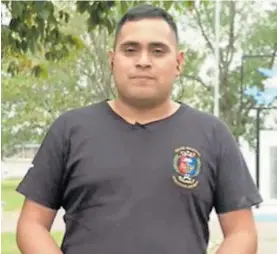  ?? ?? Hijo. Integra la Policía de la Ciudad. “Todavía no entiendo nada”, dijo.