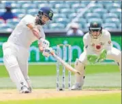  ?? AP ?? ▪ Rishabh Pant hit Nathan Lyon for 18 runs in one over during his 16-ball 28 but threw his wicket away, triggering a collapse.