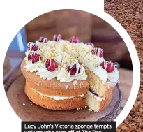  ?? ?? Lucy John’s Victoria sponge tempts walkers who stop off at The Box