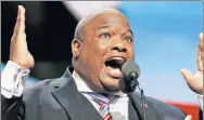  ??  ?? FIBBING: Pro-Trump pastor Mark Burns has admitted to exaggerati­ng his military and college records.